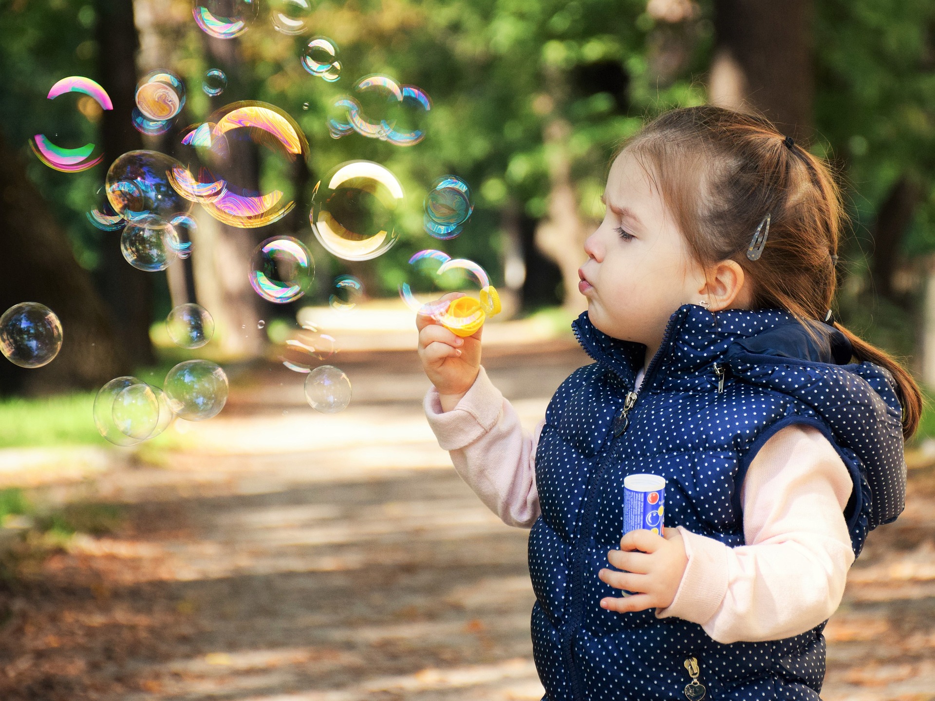 Child playing on holiday