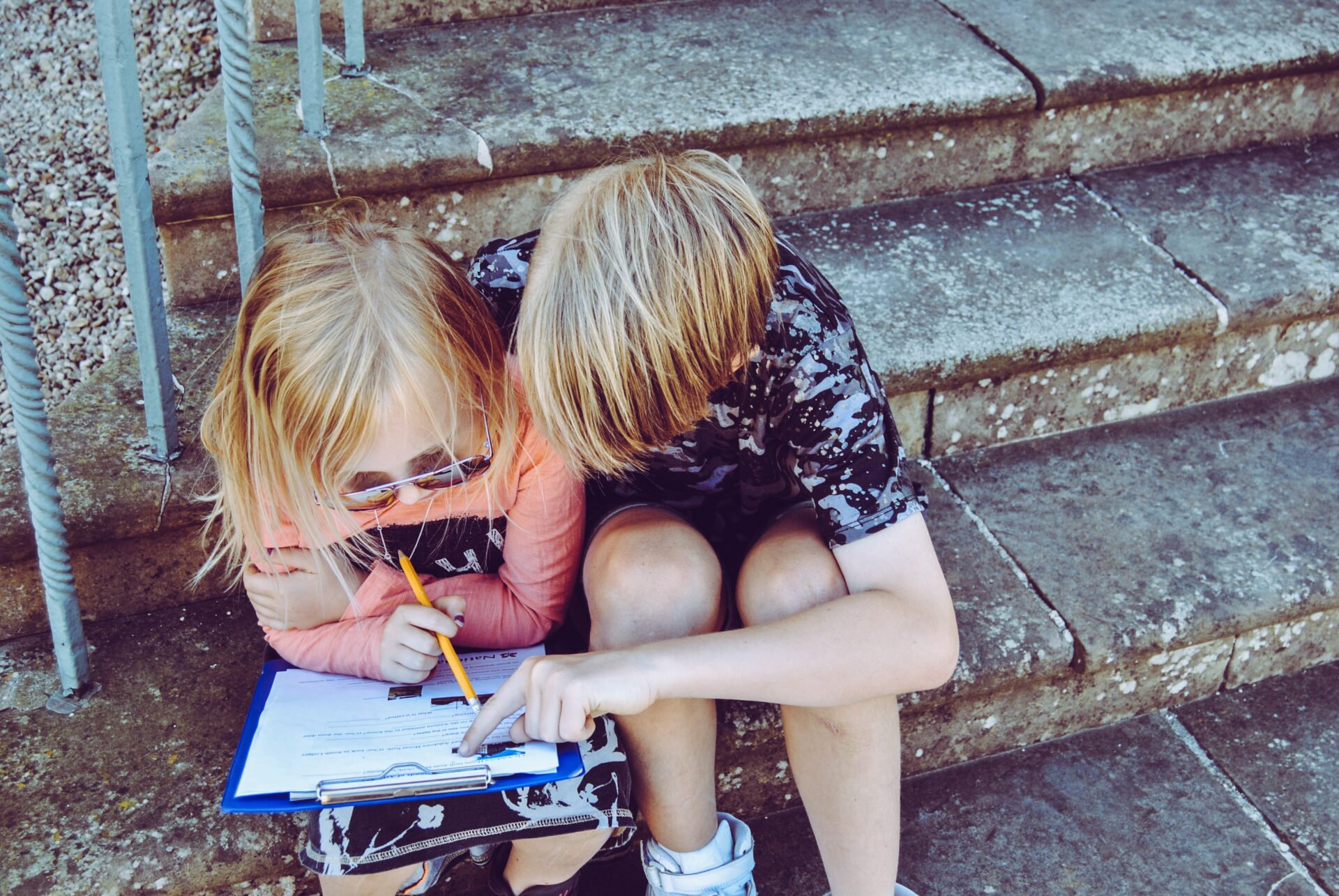 Kids at a National Trust site