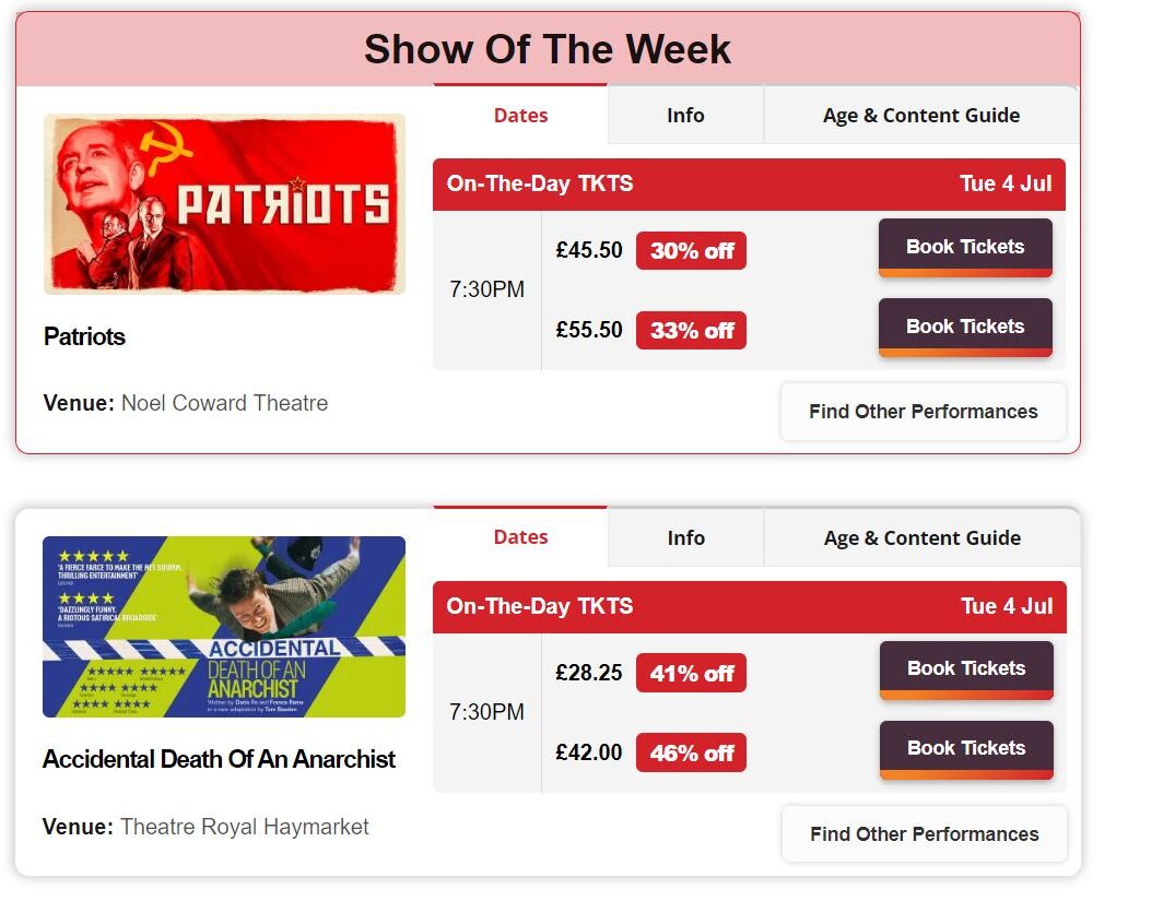 How To Get Cheap West End Tickets For London Shows TopCashback Money