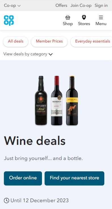 Co-op wine deals