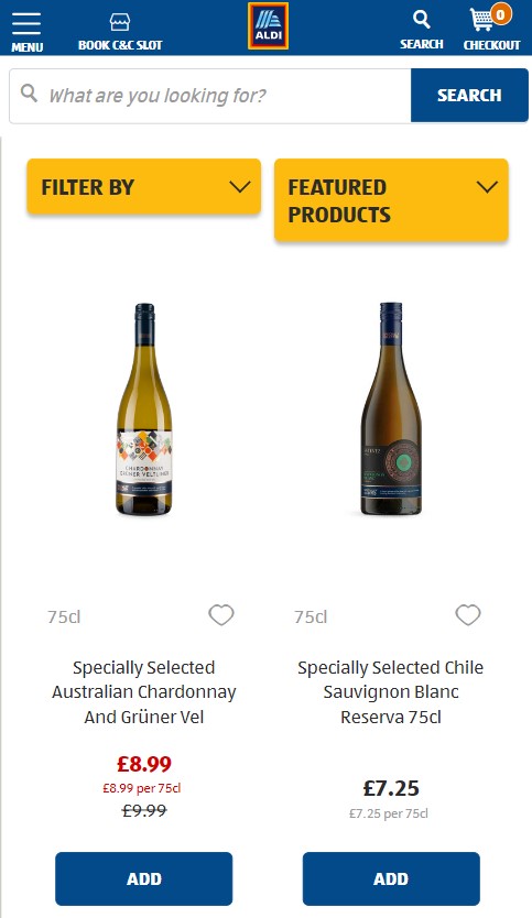 Aldi wine deals