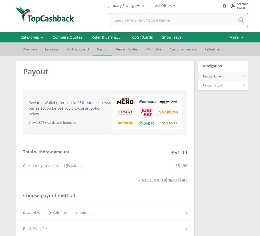 How to use TopCashback Reward Wallet