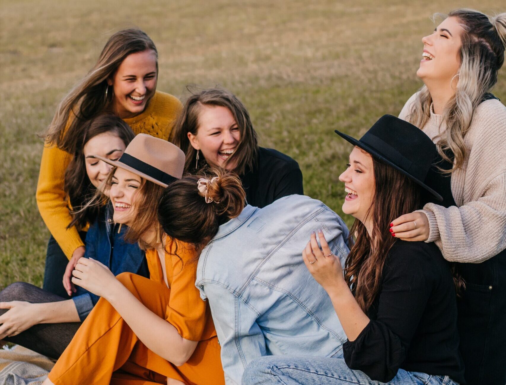 a group of hens having fun