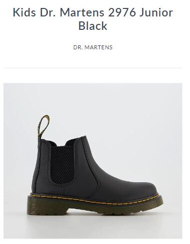 Dr martins black chelsea junior.