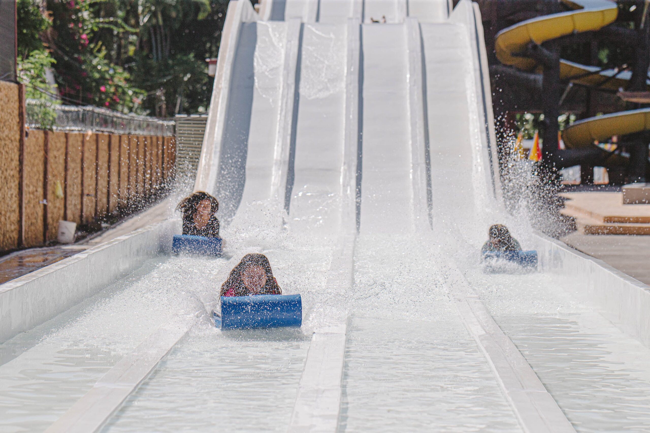 Kids water park slide