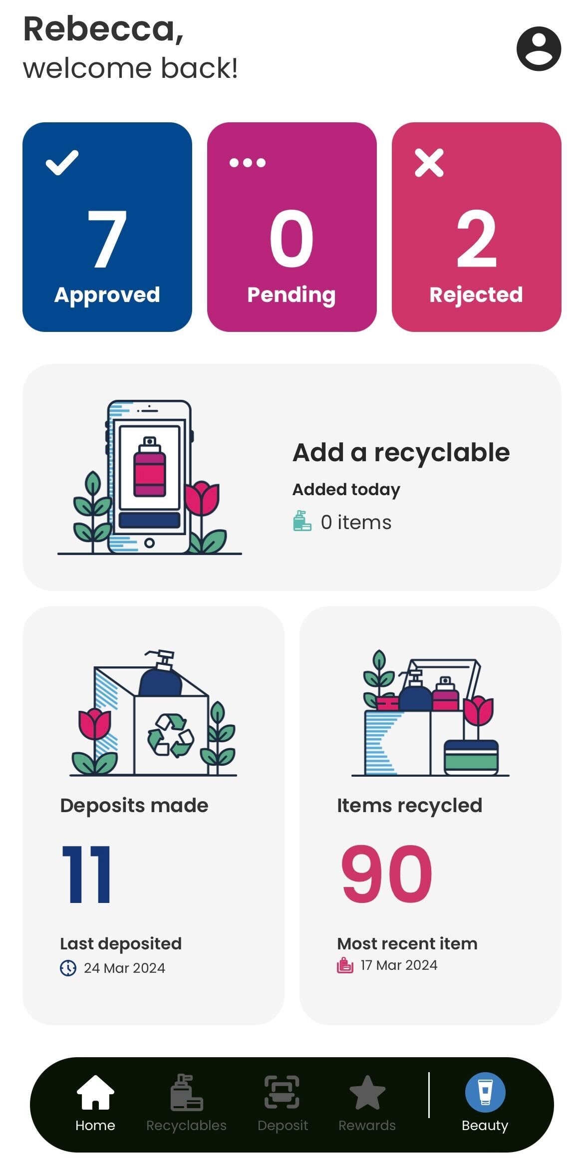 Recycle at Boots app
