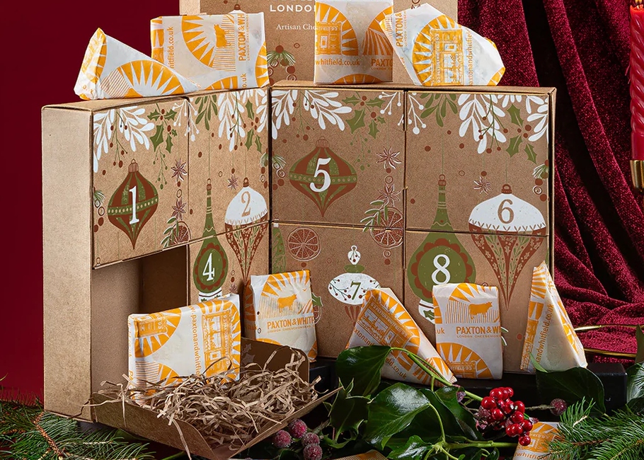 Artisan Cheese Advent Calendar The elaborate, golden, Paxton and Whitfield cheese advent calendar 2024