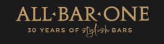 all bar one ALL BAR ONE logo with the text "30 years of stylish bars" on a black background.