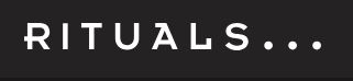 rituals The word "RITUALS..." in uppercase white letters is displayed on a black background, ending with an ellipsis.