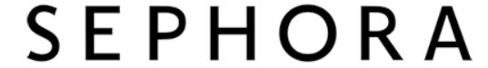 sephora Black text logo of the word "SEPHORA" in all capital letters on a white background.