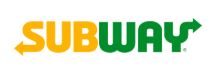 subway Subway logo with the word "SUBWAY" in yellow and green letters, featuring arrows pointing left on the "S" and right on the "Y".