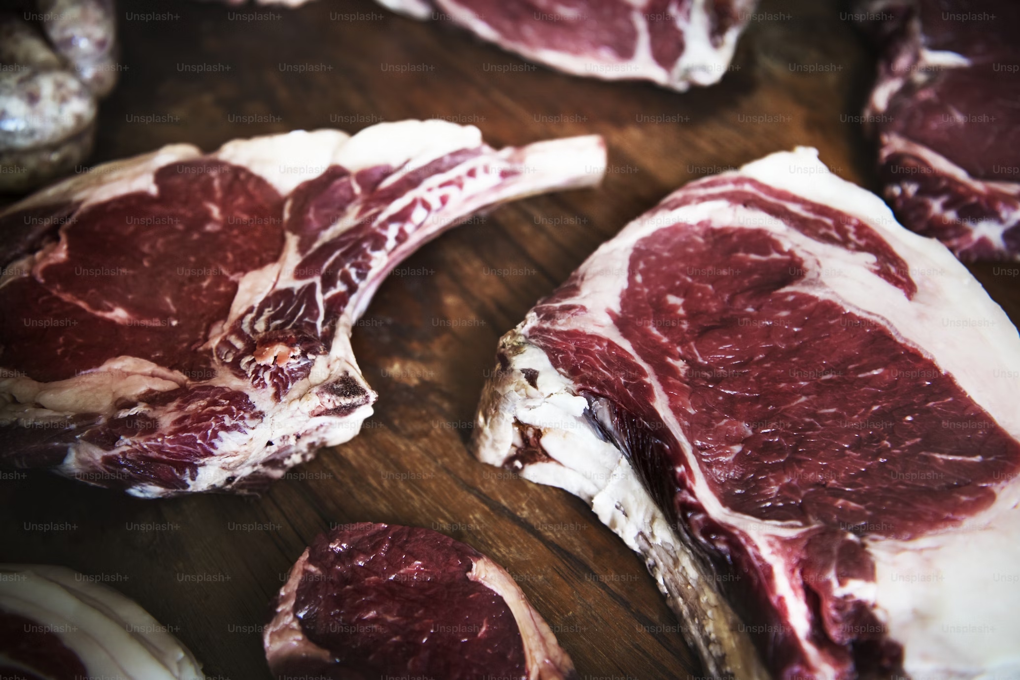 Butcher meat An image showing cuts of raw meat from the butcher, for cheap BBQ ideas