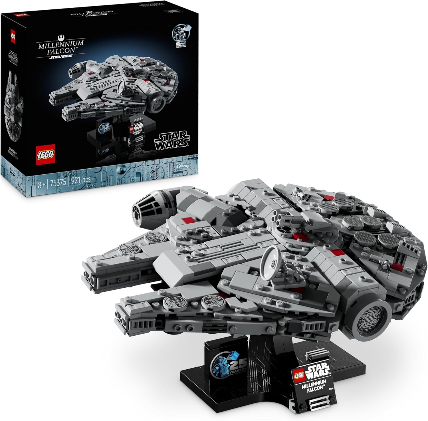 An image showing the LEGO Star Wars 25th anniversary Millennium Falcon model, reduced as part of the Amazon Prime Day deals