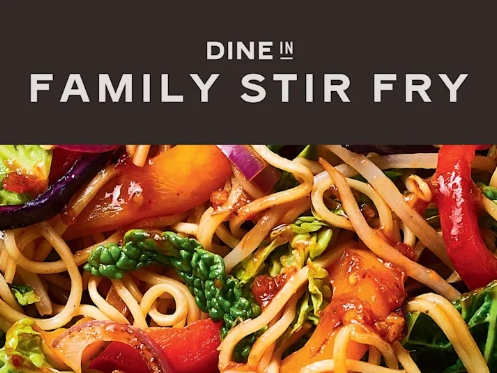 Family stir fry M&S meal deal An image showing the Marks and Spencer family stir fry meal deal