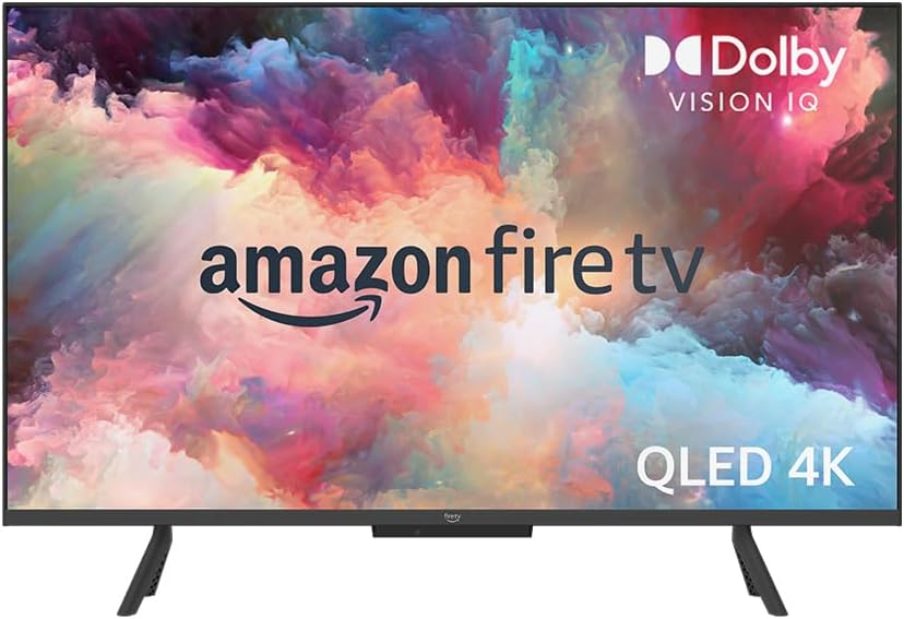 Amazon Fire Smart TV An image showing a QLED 4K Amazon Fire Smart TV selling for less on Amazon Prime Day