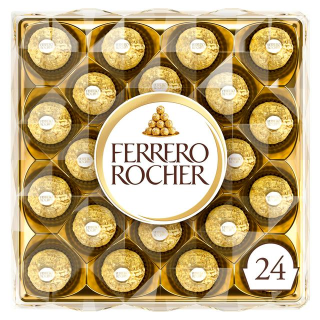 24 Ferrero Rocher in a cheap chocolate gift box