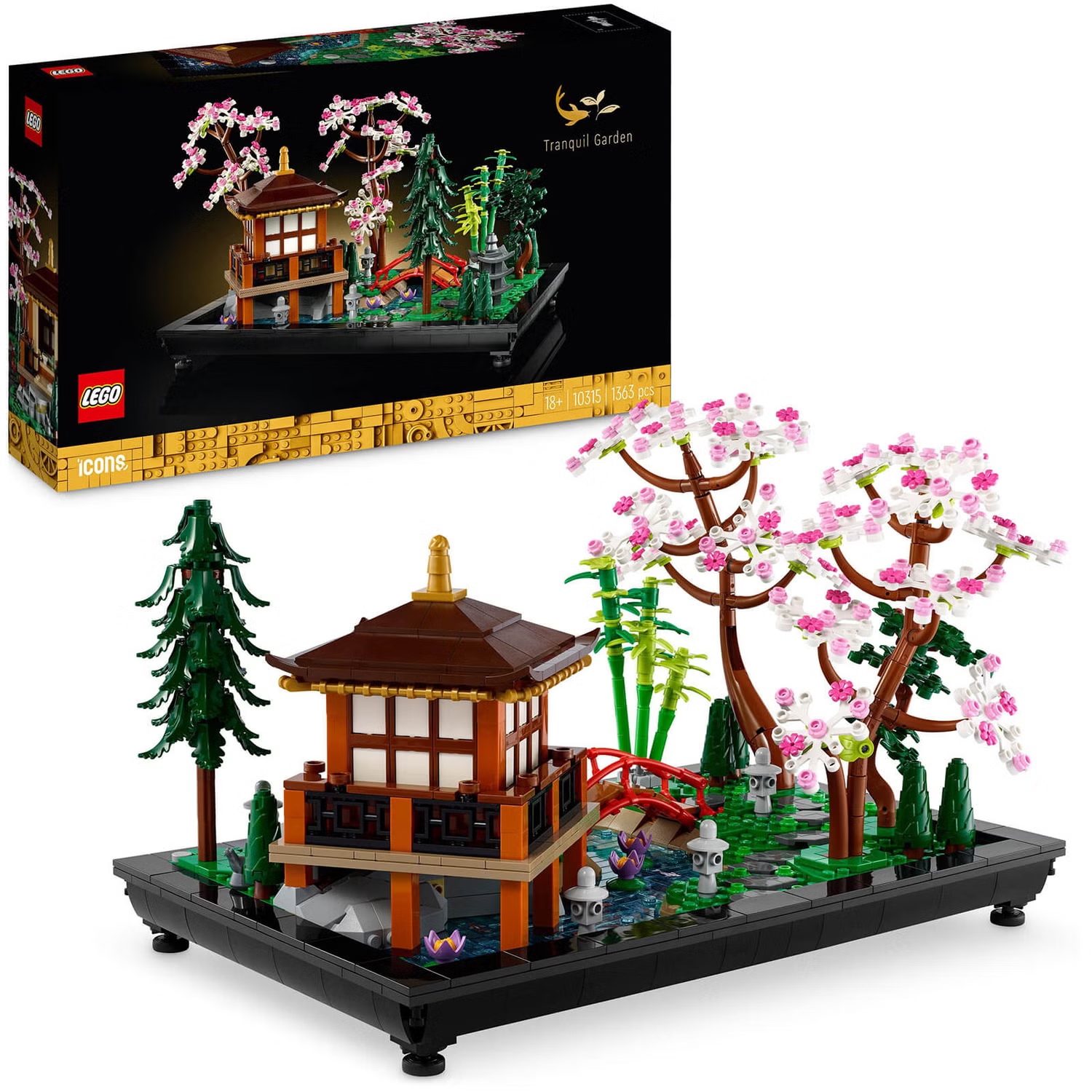 LEGO Botanical Garden A LEGO set showing a tranquil botanical garden, on sale with a Black Friday discount