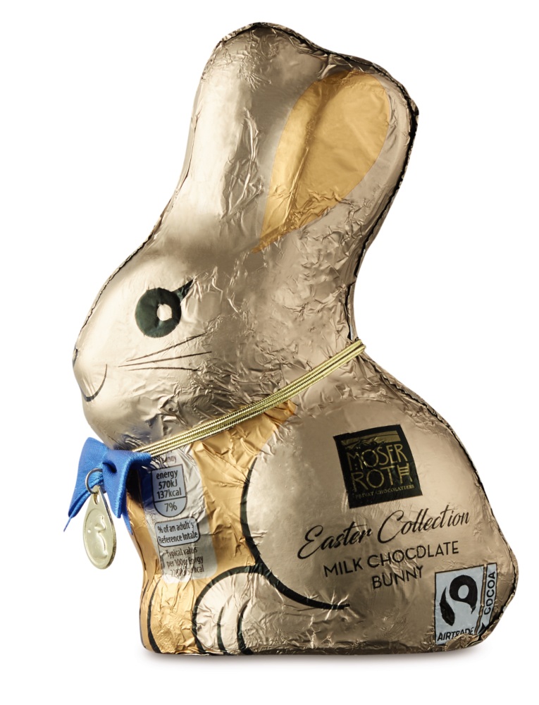 aldi chocolate bunny A foil-wrapped chocolate bunny from Aldi, available in Easter chocolate deals