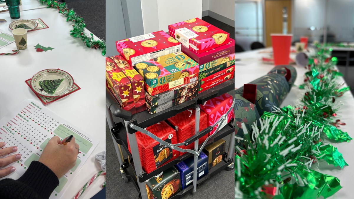 A collage showing a taste test of the best supermarket mince pies