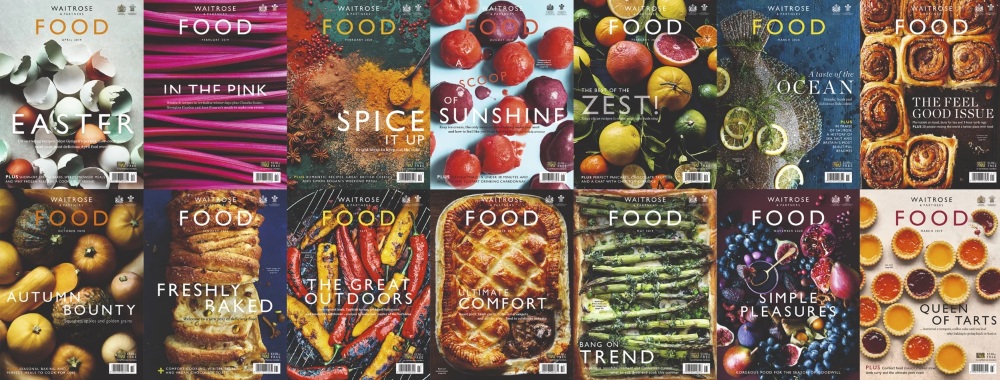 A collection of magazines from My Waitrose rewards