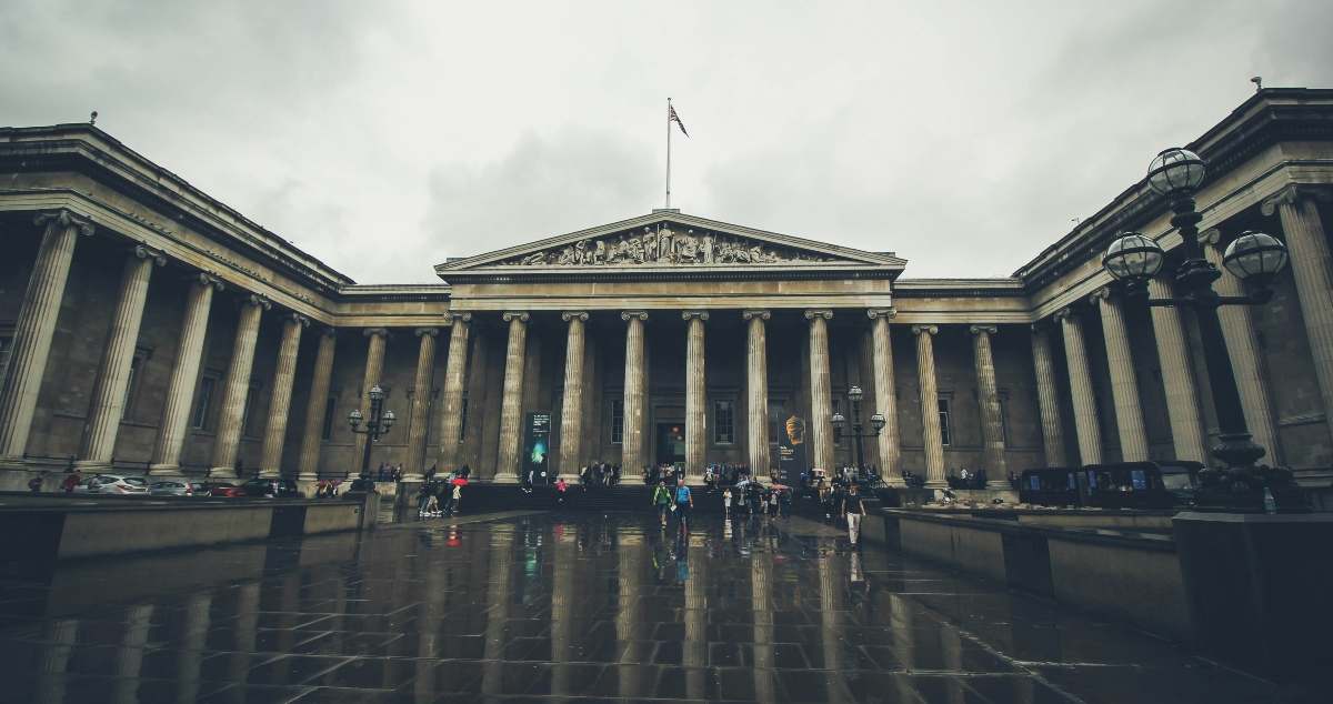 The exterior of the British Museum, free to visit in London