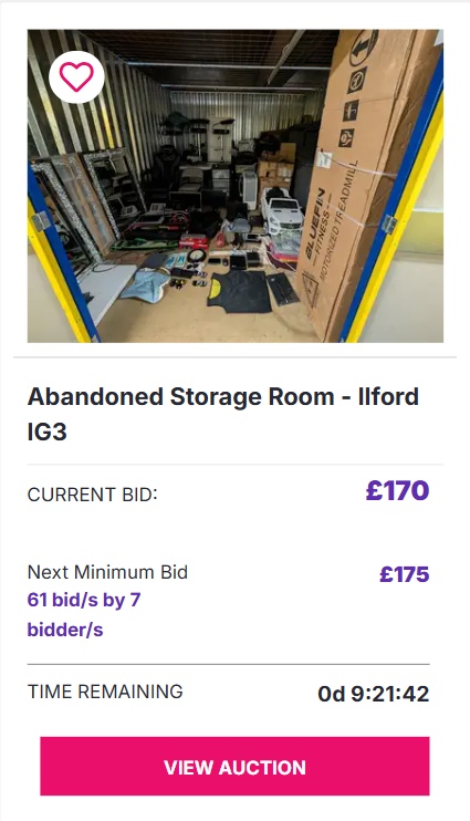 Abandoned storage auction mobile An abandoned storage room auction on eKonnect Storage Auctions