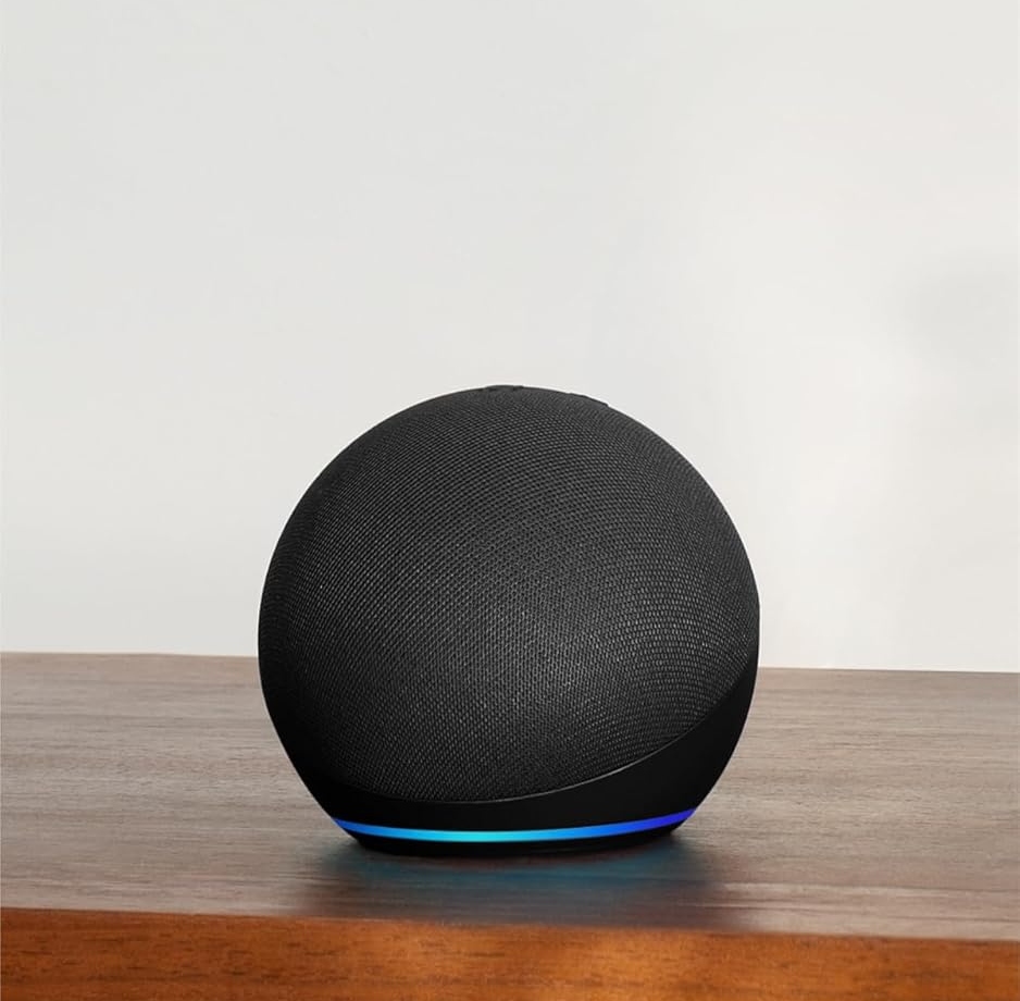 Amazon Echo Dot An image showing a black spherical Amazon Echo Dot speaker on sale during Amazon Prime Day