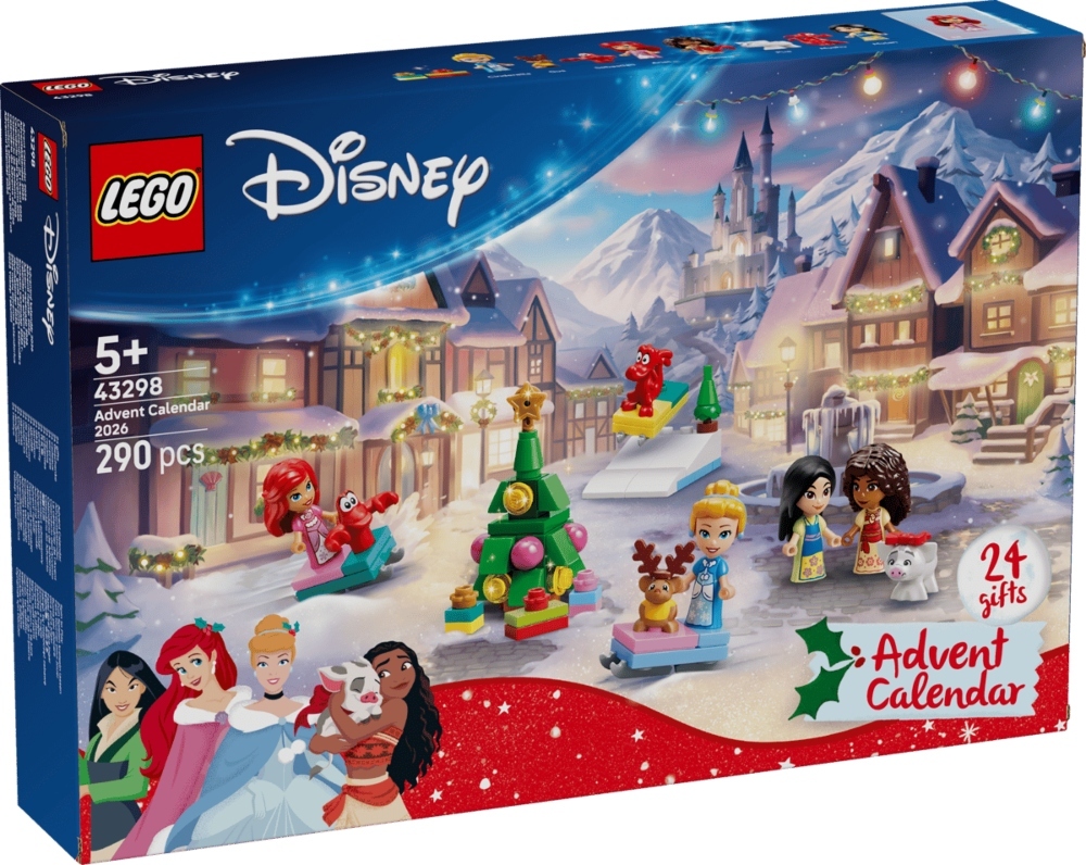 An image showing the LEGO Disney advent calendar with princesses on the front of the box