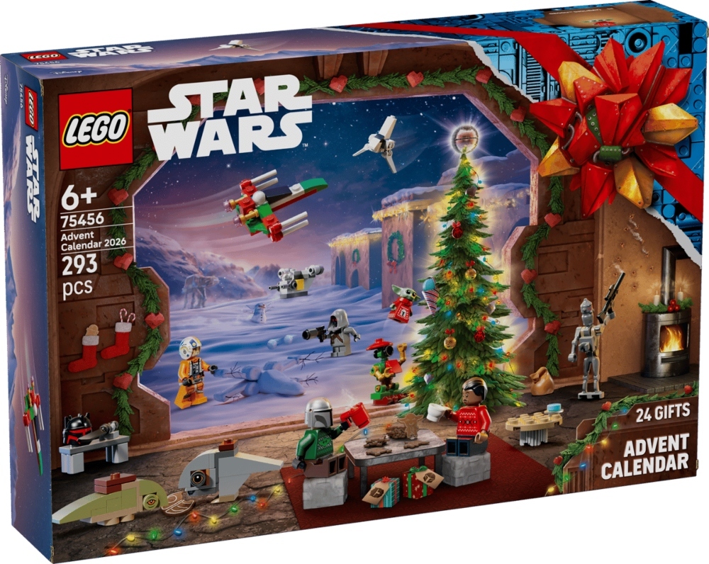 An image showing the 2026 LEGO Star Wars advent calendar, complete with festive touches