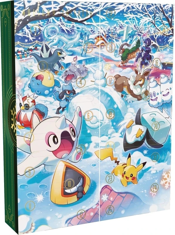 An image of the Pokémon TCG advent calendar 2024 offering, showing the artwork on the front