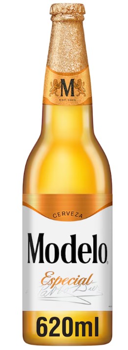 modelo A 620ml bottle of Modelo Especial beer.